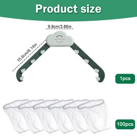 Triangular Kitchen Sink Filter,sink food catcher,sink strainer basket, Food Catcher with 100 Large Mesh Bags for Straining Leftovers and Sink Garbage