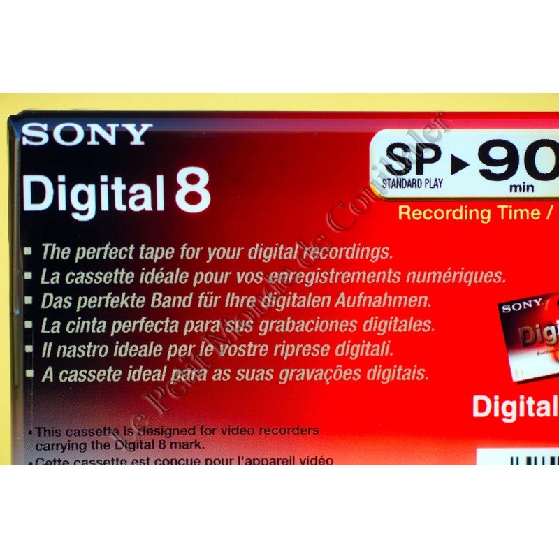 Sony - 8MM Camcorder Cassette, Digital 8 Format, 90 Minutes