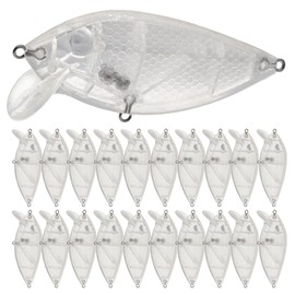 Ghanneey Lures Blanks Crankbait, 20pcs Blanks Fishing Lures Kit Fishing Topwater Unpainted Fishing Baits Fishing Topwater Fishing Lure for Saltwater and Freshwater