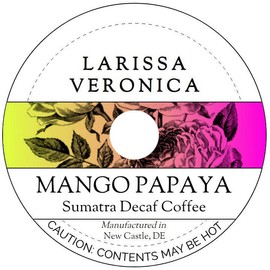 Mango Papaya Sumatra Decaf Coffee (Single Serve K-Cup Pods) (Gourmet, Naturally Flavored, Whole Coffee Beans) (12 pods, ZIN: 576910)