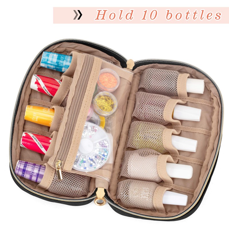 LUXJA Nail Polish Case - Holds 10 Bottles (15ml -