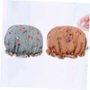 Mikinona 2pcs Women Bathing Cap Cap Bathing Accessories Double Layer