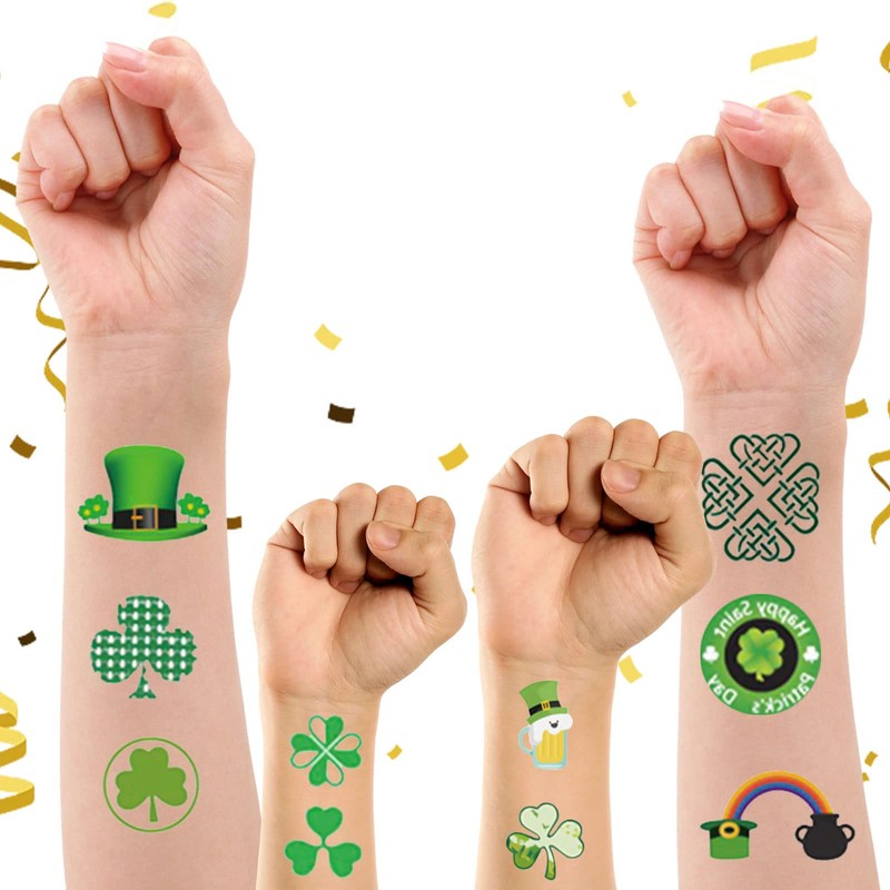 20 Sheets St Patricks Day Tattoos,St Patricks Day Accessories Fake