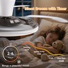 48 inch White Slim Retractable Ceiling Fan with Light and