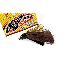 JACKALL Rubber Jig Bamboo Shoot 3/4 oz Green Pumpkin & Chart Mohawk