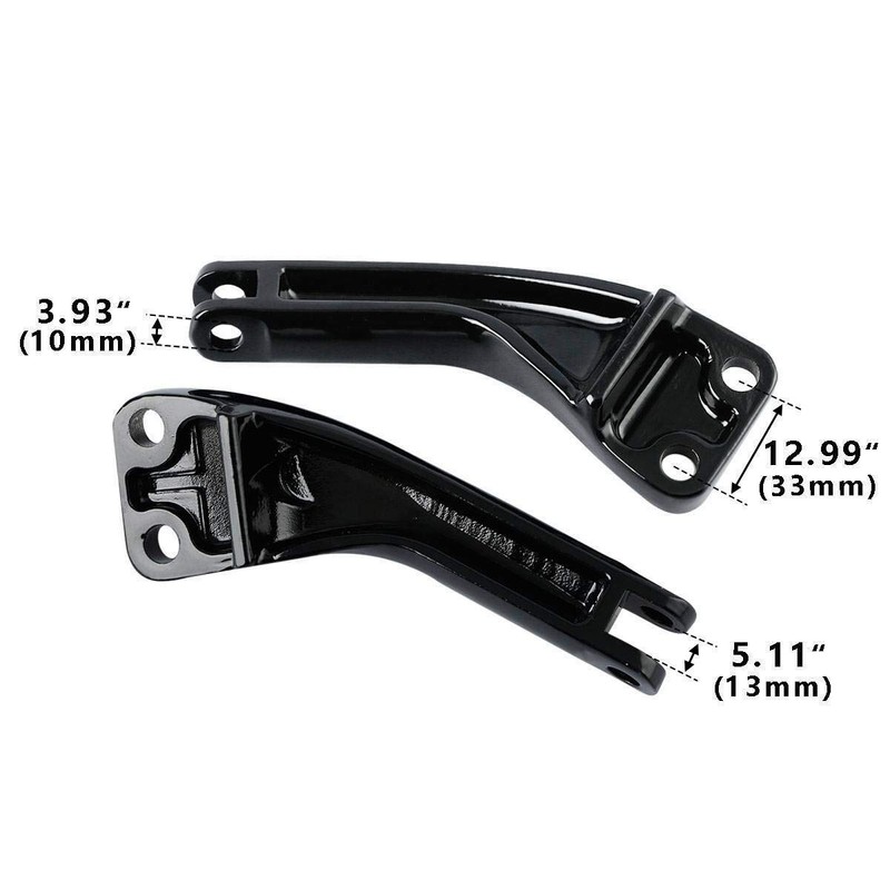 TCMT Black Passenger Foot Peg Support Kit Fits For Harley