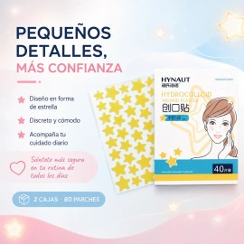 Parches Hidrocoloides Estrella Acne 2 Cajas 80 Pzs