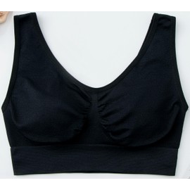Hiking Gril - Brasier sin aros para mujer, sin relleno, para yoga, Paquete de 6: frambuesa de orquídea cerúlea blanca negra y nude, XXL
