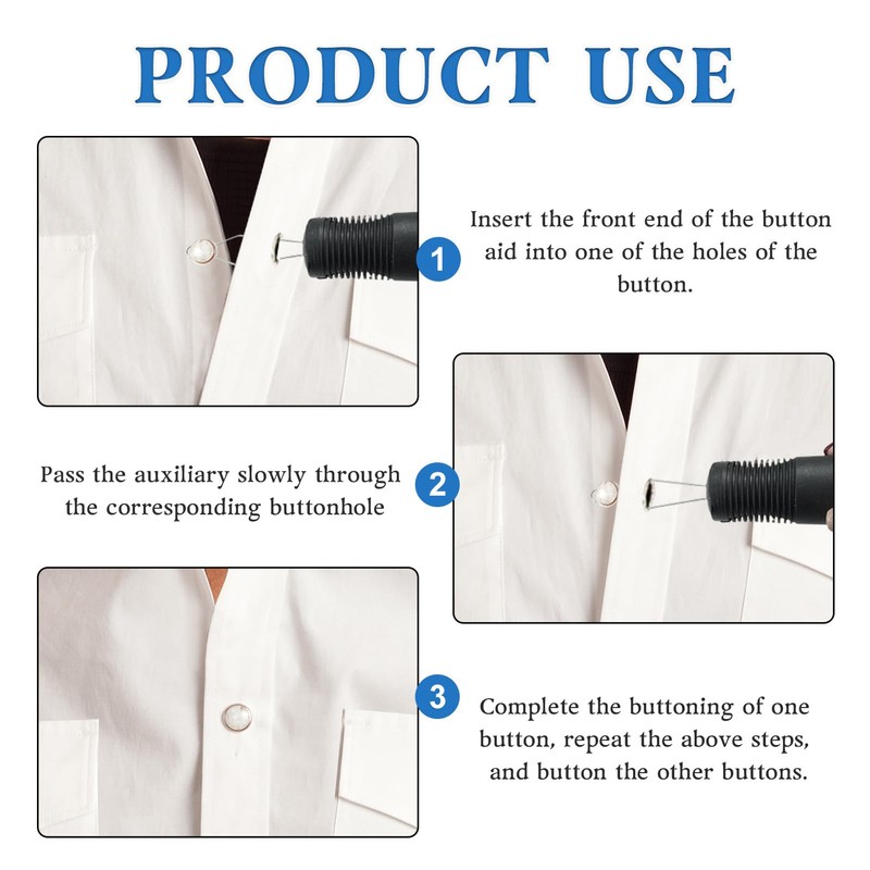 LANAFAY Button Hook Helper, Button Hook and Zipper Pull Helper,