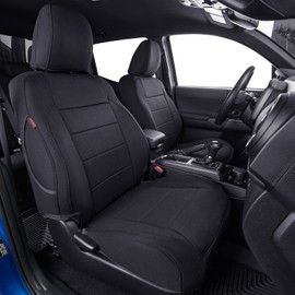 coverdream Custom Fit Front Seat Covers for 2024 2025 Toyota Tacoma Double Cab SR,SR5,TRD Sport,TRD Off-Road,Limited,Full Coverage Polyester Seat Protector (Front Row Only,Black)