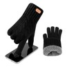 GSrenyu Mens Winter Gloves, Warm Knitted Gloves with Touchscreen, Soft