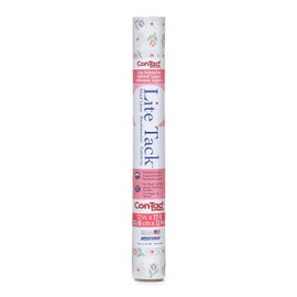 Con-Tact Brand Lite Tack Repositionable Light-Adhesive Shelf and Drawer Liner, Effortless Organization and Aesthetic Elegance in Cabinets, Drawers, and Shelves - 12" x 10', Stitchery Rose