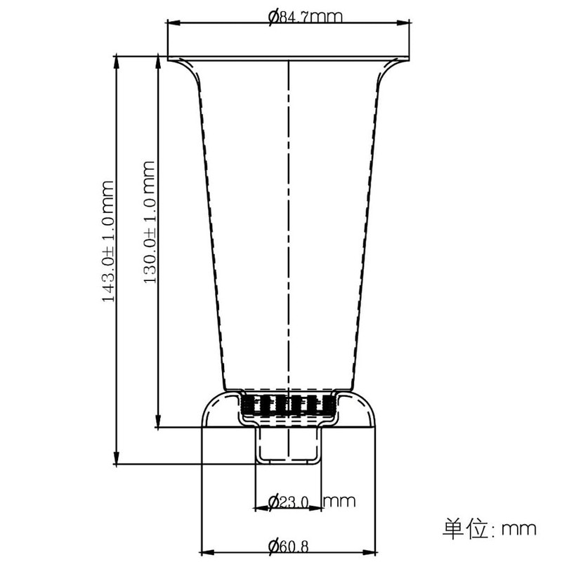 Talea Grave Vase, Stainless Steel Vase, (Caliber: 85mm) Single, QS466C003
