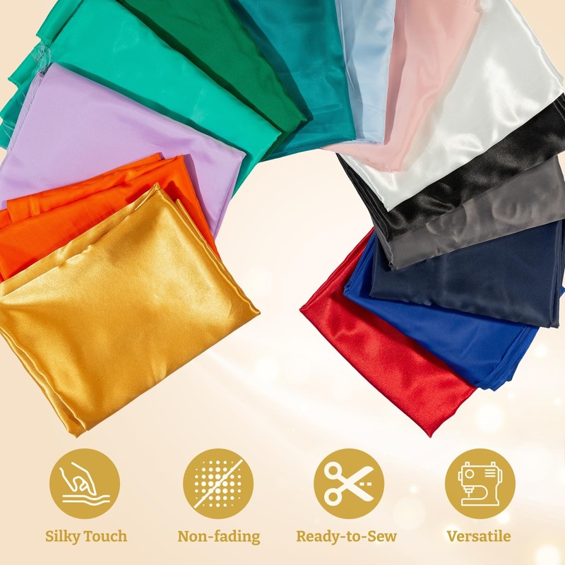 Precut Satin Fabric - Silky, Shiny, Soft Charmeuse Satin -