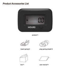 Runleader Digital LCD Hour Meter Kit AC/DC 5V to 277V Adjustable Start Hours Use for ZTR Lawnmower Tractor Generator
