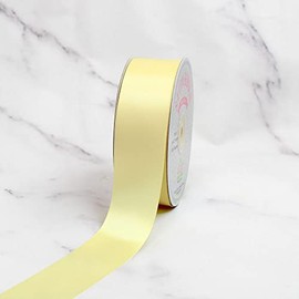 Creative Ideas PSF1102-617 Solid Satin Ribbon, 1-1/2"/50 yd, Baby Maize