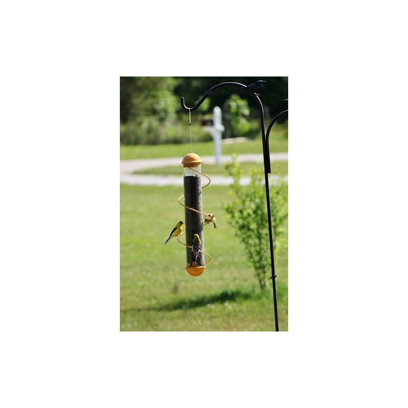 Bird Quest SBF2Y 17" Spiral Thistle Bird Feeder - Yellow