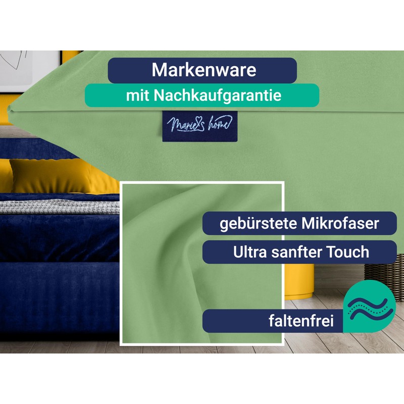 Marie´s Home Pack of 2 Pillowcases 40 x 80 cm