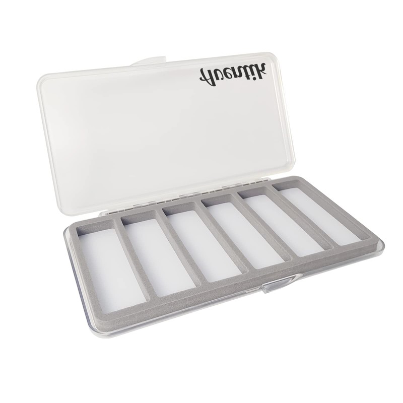 3PACK-Aventik Slim Fly Fishing Box Clear Lightweight Tackle Organizer with