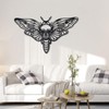 OYEFLY Death Head Moth Metal Wall Decor,Black Gothic Skull Butterfly
