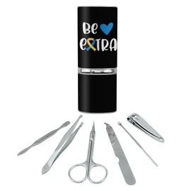 GRAPHICS & MORE Down Syndrome Be Extra Stainless Steel Manicure Pedicure Grooming Beauty Care Travel Kit