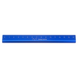 sourcing map Aluminum Hollow Scale Ruler 15cm Metric Triangular Metal Straight Ruler Engineer Architect Scale Ruler Measuring Tool for Measure Drawing Office Classroom, Blue