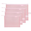 SUPACOOL Set of 4 Pink Travel Mesh Cosmetic Makeup Organizer