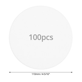 QWORK® Laboratory Filter Paper, 110MM Diameter, Medium Speed, Pack of 100 Circles