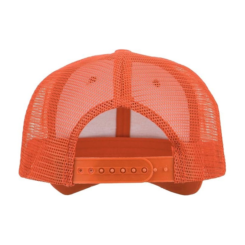 Hunter Orange Trucker Hat – Safety Mesh Back Cap with