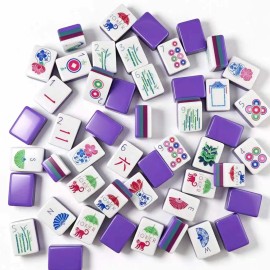 ,American Mahjong Tiles, Nantucket Mahjong Tiles,Custom 4-Layer Mahjong Tiles,Red Puppy Mahjong,Acrylic Luxury MahjongColor: Deep Purple