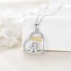 JERWLI Angel Numbers Necklace S925 Sterling Silver 444 Lucky Number