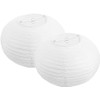 KARRMA 2 x White Paper Lampshade - Classic Bamboo Style
