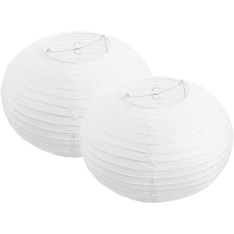KARRMA 2 x White Paper Lampshade - Classic Bamboo Style