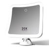 Fancii 20x Magnifying Makeup Mirror with LED Lights, Rechargeable, High