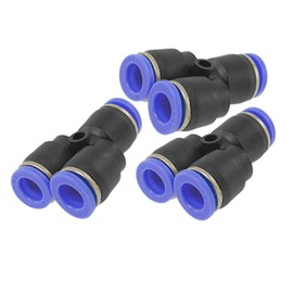 Sourcingmap 3 Pcs Y Shaped 8mm Quick Joint Air Pneumatic Push in Fittings