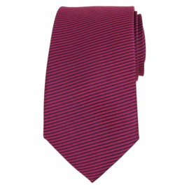 NAUTICA Mens Silk Tie Red Navy Stripes Woven 2.75 Slim Designer Fashion Necktie