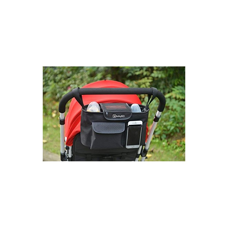 babyGO Pram Organiser Buggy - Pram Bag with Drink Holder