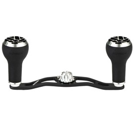 MARVELURE Non-Slip Power Handle 3.94'' (100 mm) Compatible for Shimano SLX Tranx, Daiwa Tatula Zillion, Abu Garcia Revo, 13 Fishing Baitcasting Reels (Black Silver TPE, 7x4 mm)