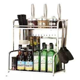 yuqing.fc Organizador Especias Condimentos Acero Inoxidable 2 Niveles