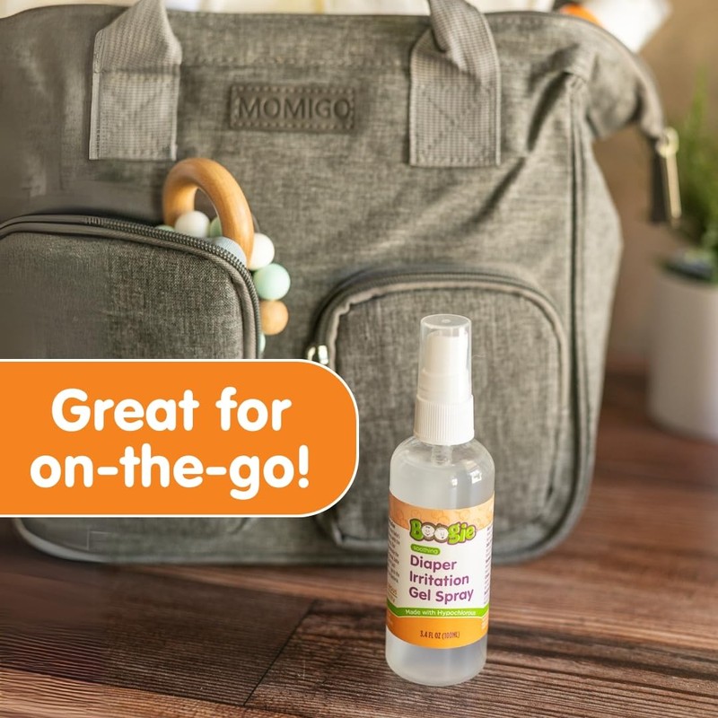Boogie Diaper Irritation Gel Spray, Made with Hypochlorous, 3.4 oz