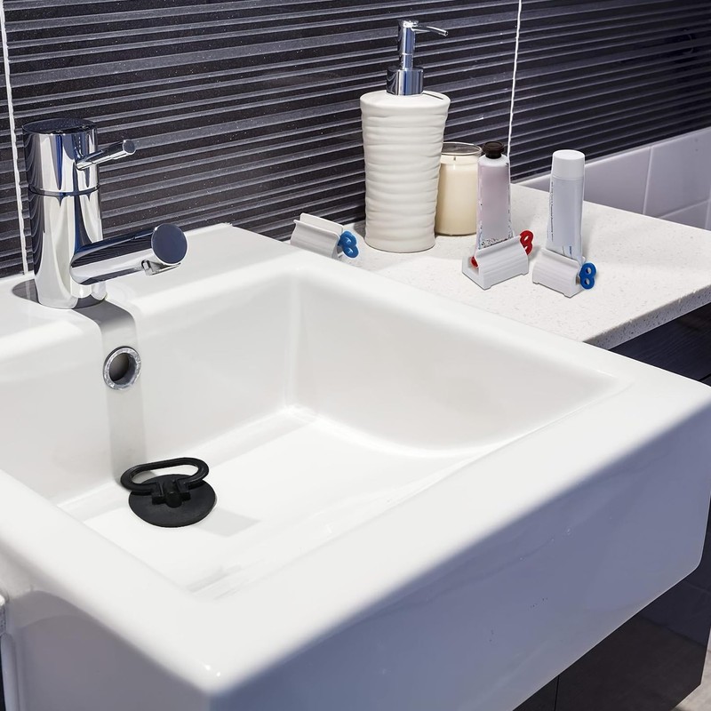 2 Pieces Plastic Sink Plug with Easy Lift Grab Handle,Anti-Smell
