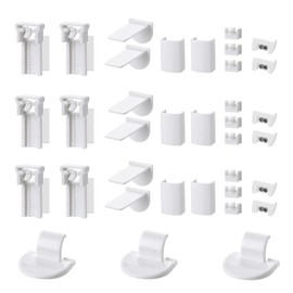 6 Kit 36 Piece Pleated Replacement Parts Set Clamp Support Accessories: Pleated Blind Clamp Support Accessories Klemmfix Bracket