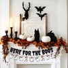 Halloween Ghost Party Banner, Here for the Boos Glitter Banner