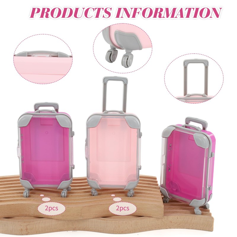 ISTOOLCO Mini Suitcase Party Favor Gift Box, 4 Pack Eyelashes