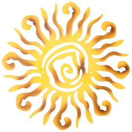 Cabilock Sun Wall Decoration Metal 3D Wall Picture: Hanging Living Room Decoration Figures Wall Object Iron Iron Sculpture Garden Decoration Wall Art for Office Bedroom Wall Decoration Pendant Golden