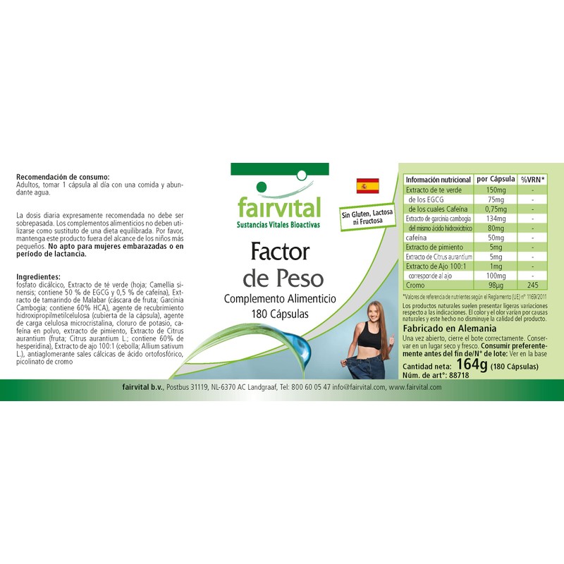 Fairvital Weight Factor - with Green Tea Extract & Chrome