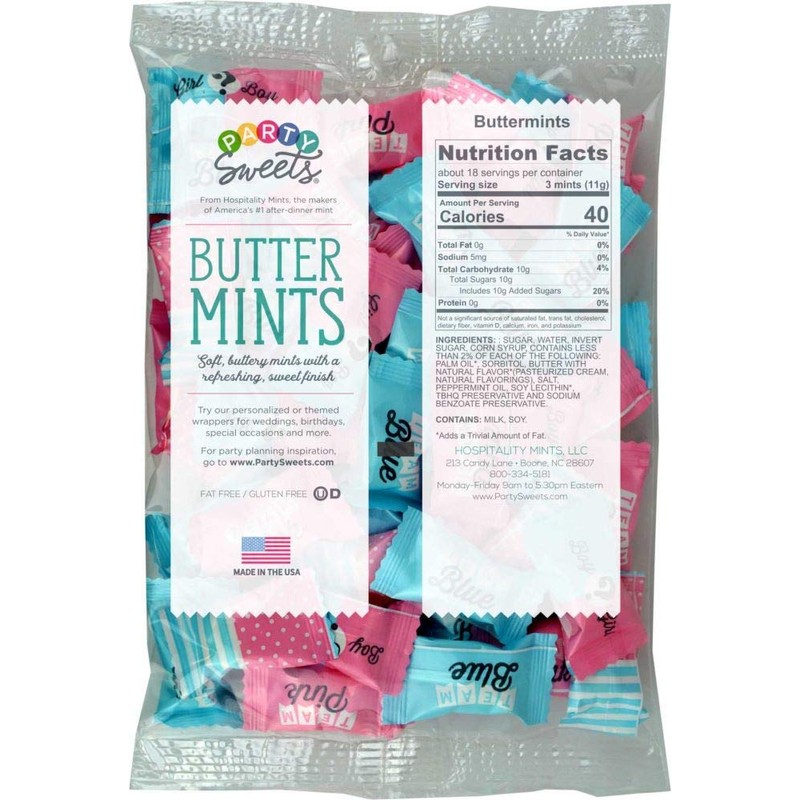 Party Sweets Baby Reveal Buttermints by Hospitality Mints, Appx 300