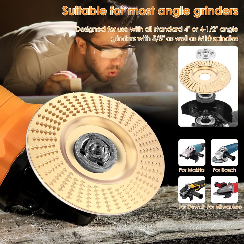 9Pcs Wood Carving Disc and Rotary Burr Rasp Set With