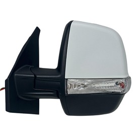 Spieg Driver Side Mirror Replacement for 2015-2022 Ram Promaster City | Left Side View Mirror Assembly with Power Adjustment Heated Manual Folding Turn Signal Light | Painted White 6 Pins