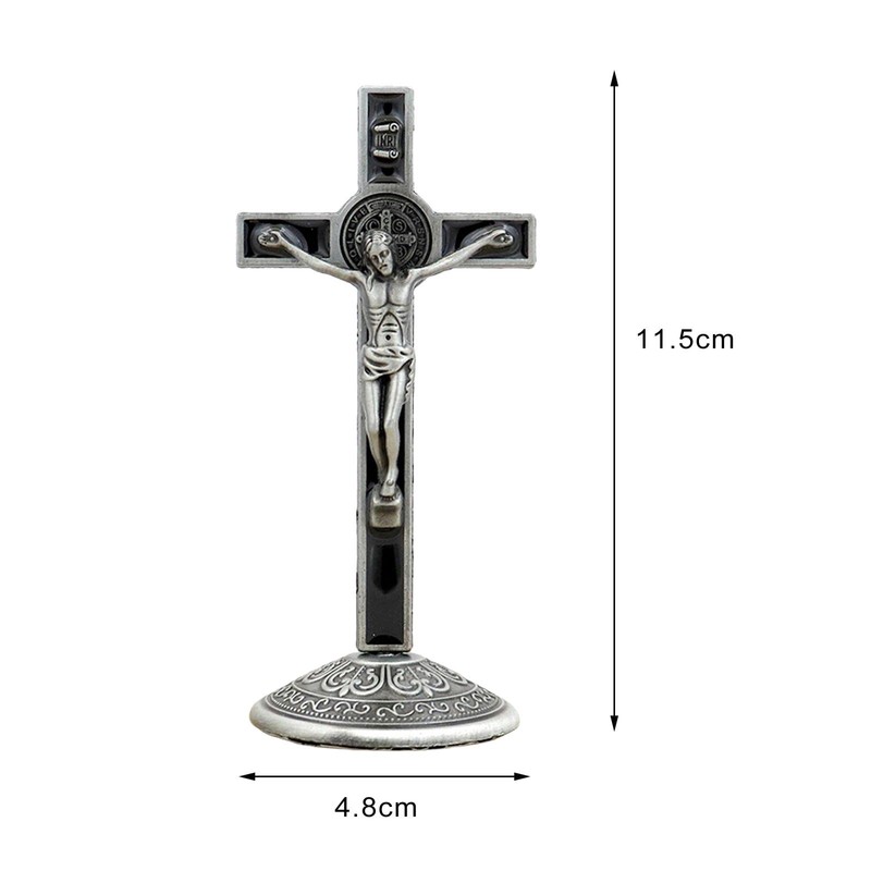 WeiLaiKeQi Crucifix with Base ST Crucifix Jesus Statue Durable Craftsmanship